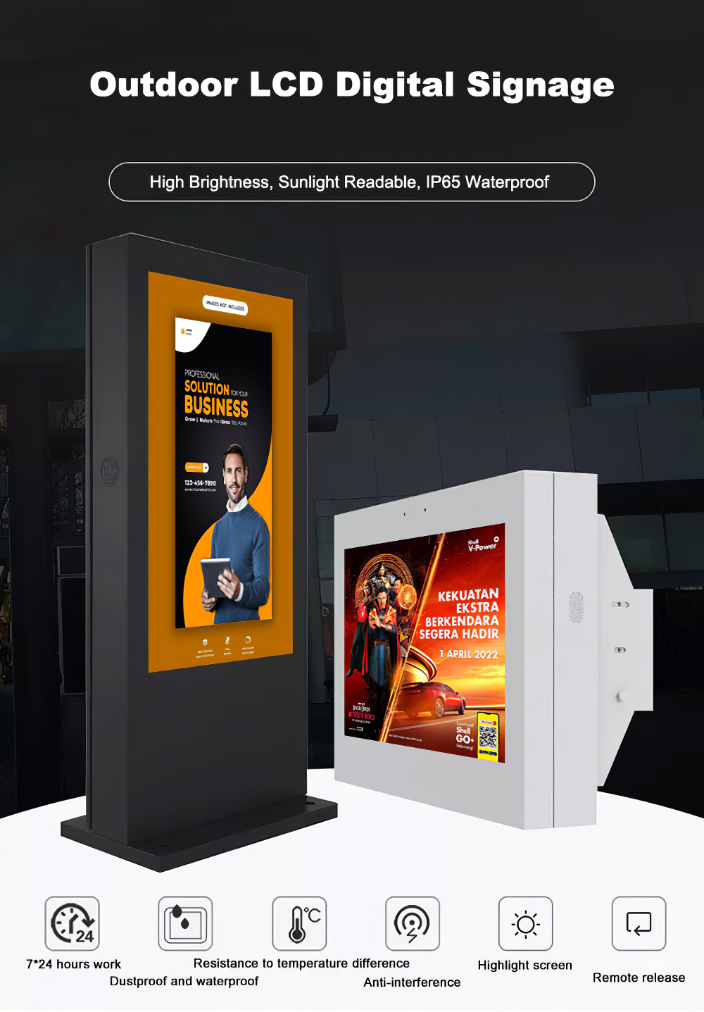 43 inch Wall Mount Outdoor Display(图1)