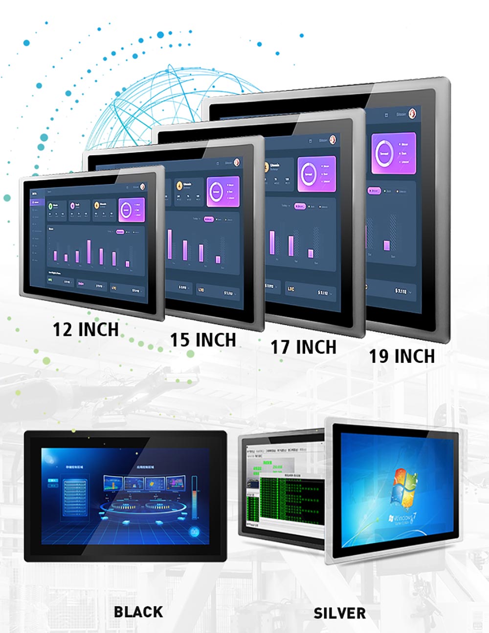 Industrial Panel Pc Manufacturers Pci Slot Fanless Android Win7 Tablet Pc Industrial Touch Screen(图2)