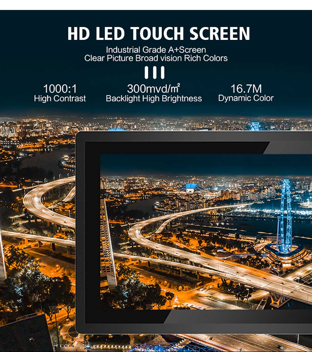 15 17 19 21 Inch Full Hd Wall Mounting Sensitive Touch Screen Window 7 Industrial Panel Pc(图5)