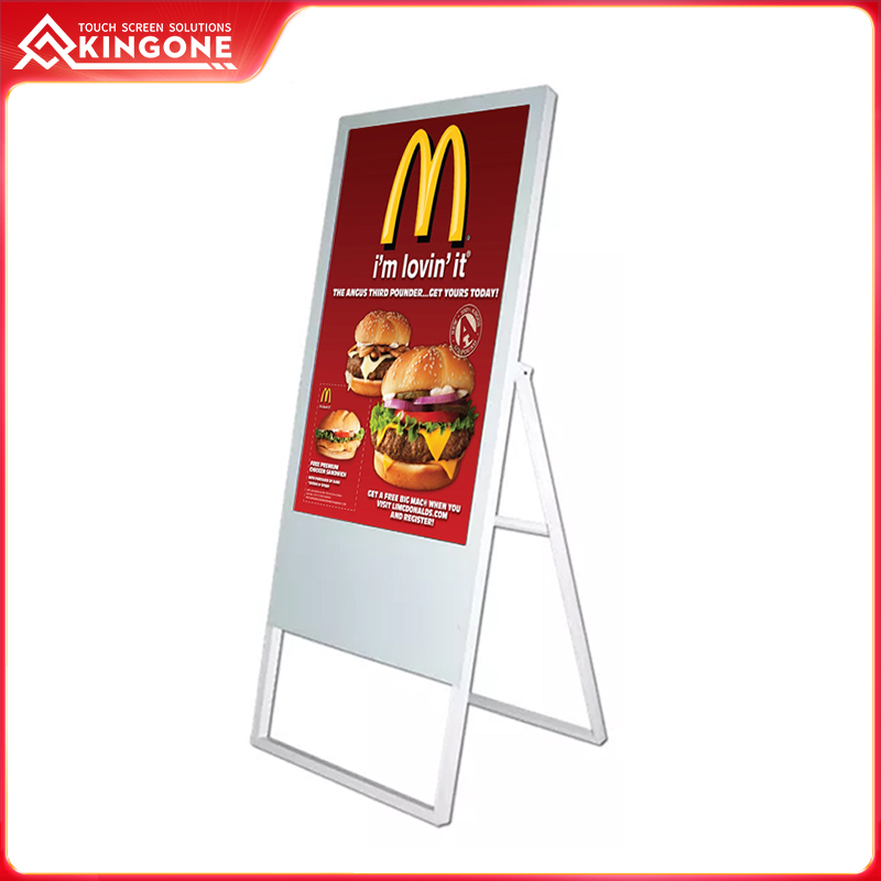 Foldable touch screen indoor video media