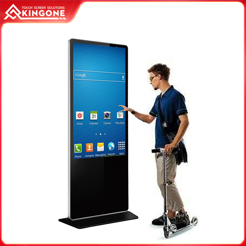 Ulra slim standing touch screen display 